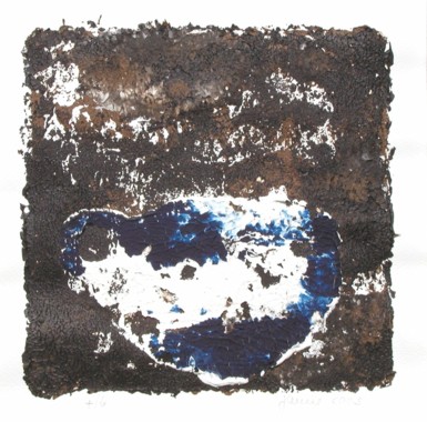 Spuren IV    2003    Acryl auf Papier    29 x 29 cm